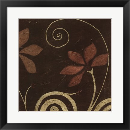 Framed Cardamon Floral I Print