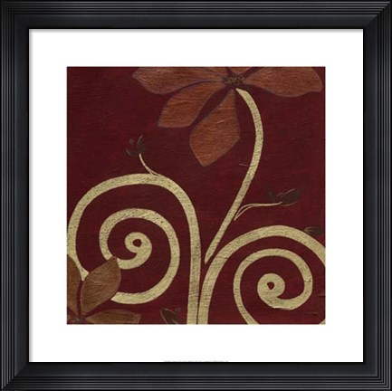Framed Cardamon Floral III Print