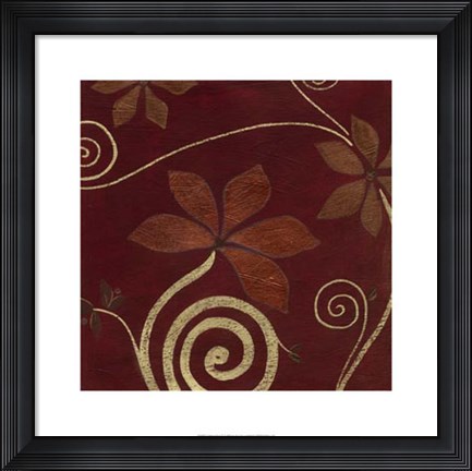 Framed Cardamon Floral IV Print