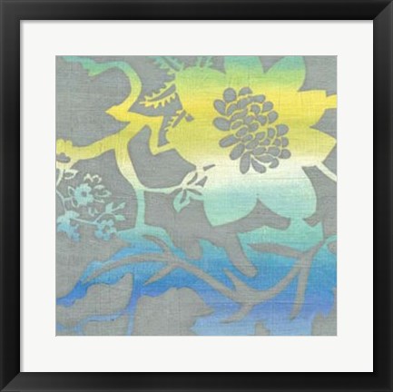 Framed Ombre Garden I Print