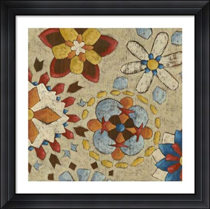Framed Rustic Mosaic II Print