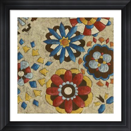 Framed Rustic Mosaic III Print
