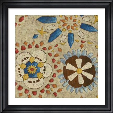 Framed Rustic Mosaic IV Print