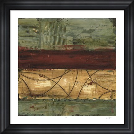 Framed Ribbon Abstract I Print