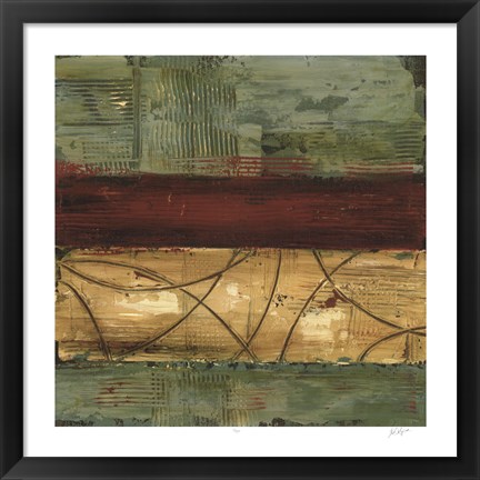 Framed Ribbon Abstract I Print