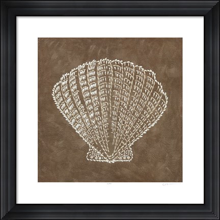 Framed Embroidered Shells III Print