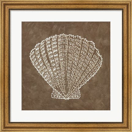 Framed Embroidered Shells III Print
