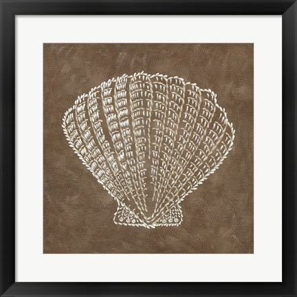 Framed Embroidered Shells III Print