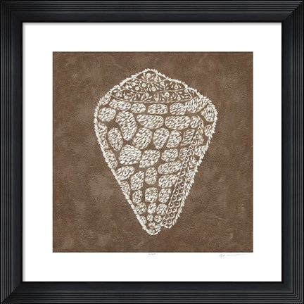 Framed Embroidered Shells IV Print