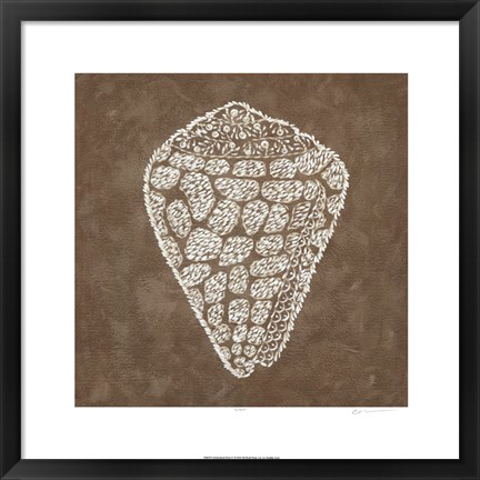 Framed Embroidered Shells IV Print