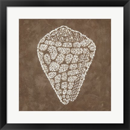 Framed Embroidered Shells IV Print