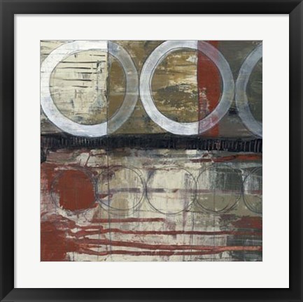 Framed Circles &amp; Stripes II Print