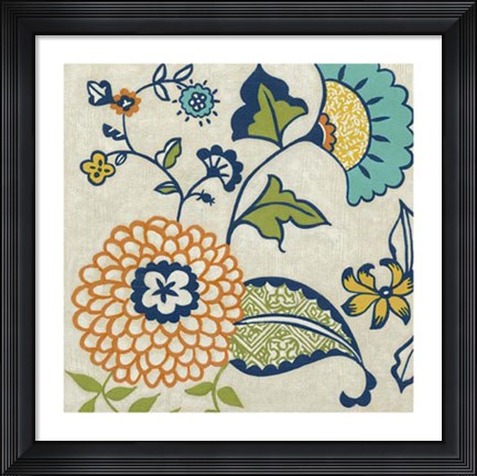 Framed Joyous Garden I Print