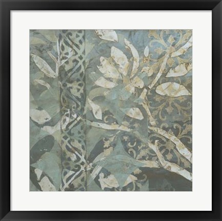 Framed Blue Overlay I Print