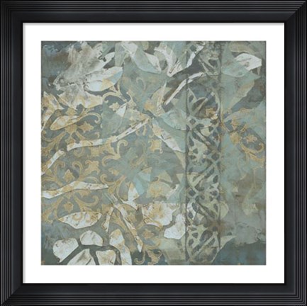 Framed Blue Overlay II Print