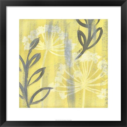 Framed Saffron Floral I Print