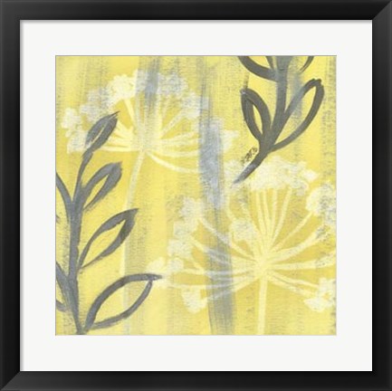 Framed Saffron Floral I Print