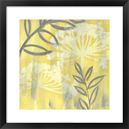 Framed Saffron Floral II Print