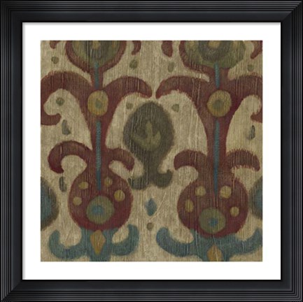 Framed Antique Ikat I Print