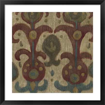 Framed Antique Ikat I Print