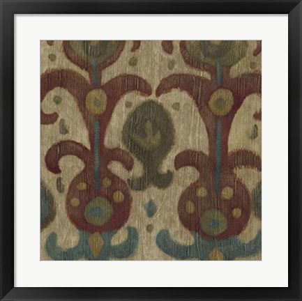 Framed Antique Ikat I Print