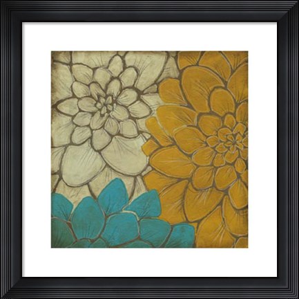 Framed Layered Dahlias I Print