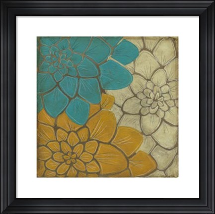 Framed Layered Dahlias II Print