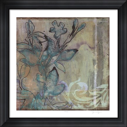 Framed Teal Extraction I Print