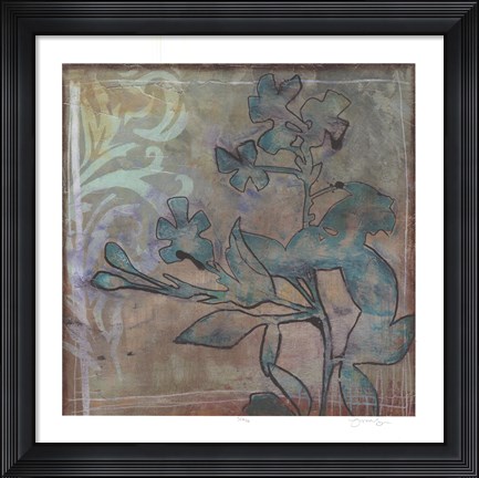 Framed Teal Extraction II Print