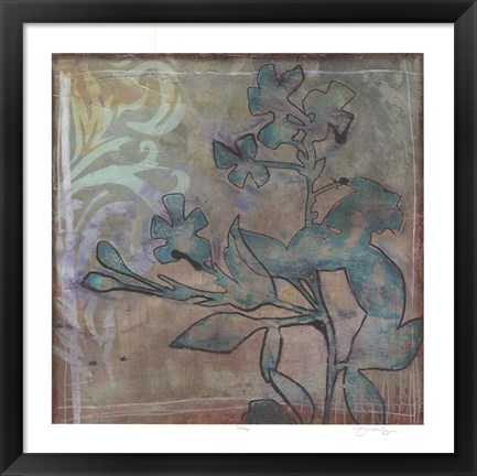 Framed Teal Extraction II Print