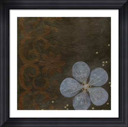 Framed Burnished Brocade I Print