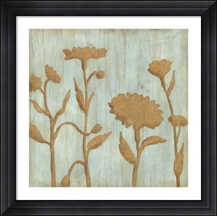 Framed Golden Wildflowers I Print