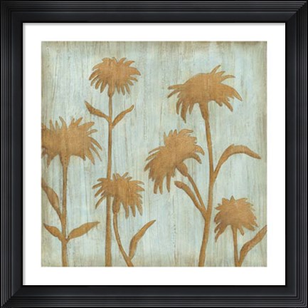 Framed Golden Wildflowers II Print
