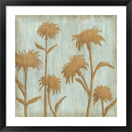 Framed Golden Wildflowers II Print