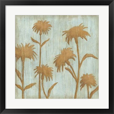 Framed Golden Wildflowers II Print