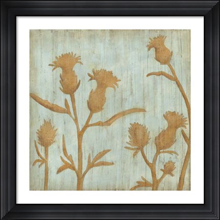 Framed Golden Wildflowers III Print