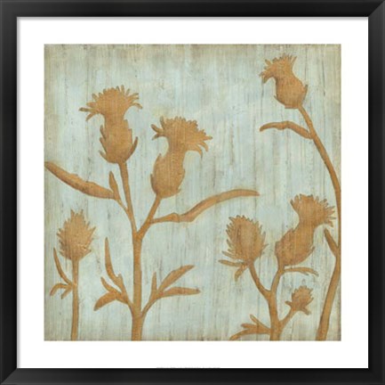 Framed Golden Wildflowers III Print