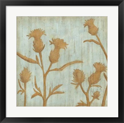 Framed Golden Wildflowers III Print