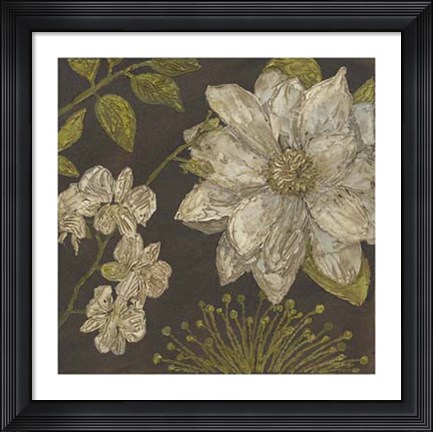 Framed Earth and Floral I Print