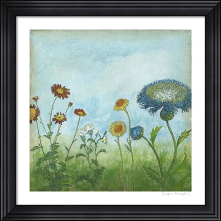 Framed Antique Floral Meadow II Print