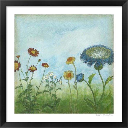 Framed Antique Floral Meadow II Print