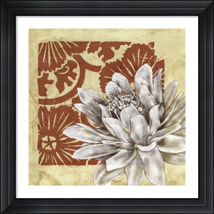 Framed Flower Vignette I Print