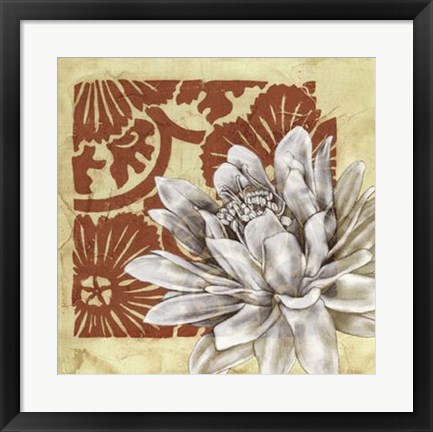 Framed Flower Vignette I Print