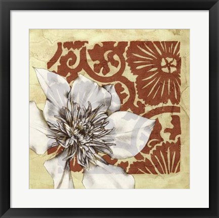 Framed Flower Vignette II Print