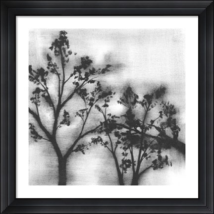 Framed Silvery Trees I Print