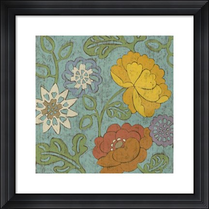 Framed Cottage Chintz I Print