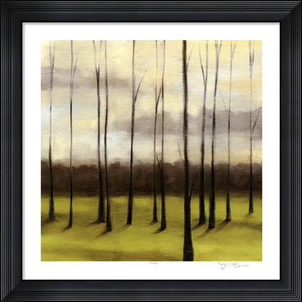 Framed Sunlit Treeline I Print