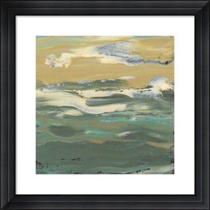 Framed Green Water&#39;s Edge II Print