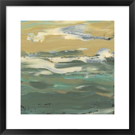 Framed Green Water&#39;s Edge II Print