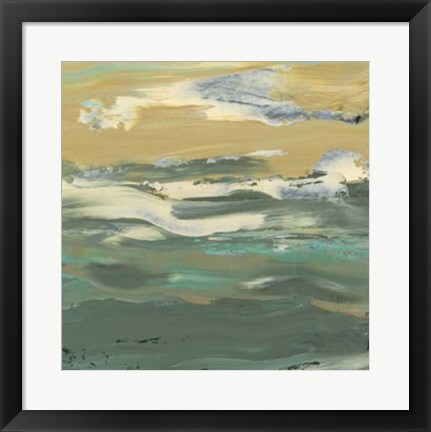 Framed Green Water&#39;s Edge II Print